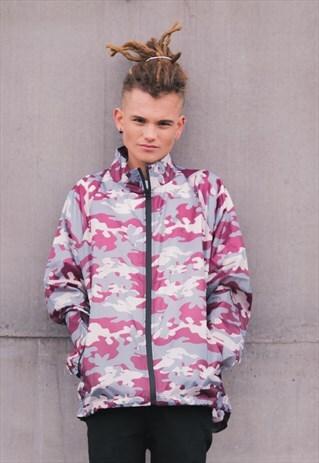 CAMO WINDBREAKER- PURPLE/GREY