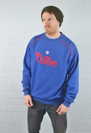 VINTAGE LEVI'S BLUE "PHILLIES" COLLEGE SWEATSHIRT