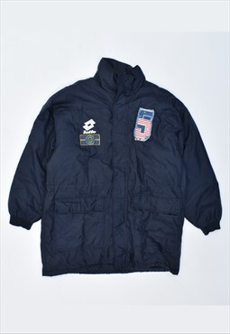 Vintage 90's Lotto Windbreaker Jacket Navy Blue