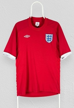 England Football Shirt 2010 Away Red Umbro Mens 42 Large