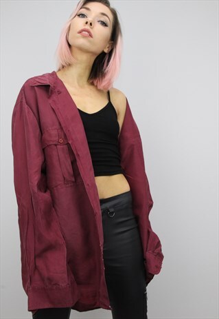 VINTAGE 90S OVERSIZED SILK SHIRT