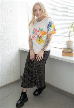 Vintage 80's Floral Print T-shirt