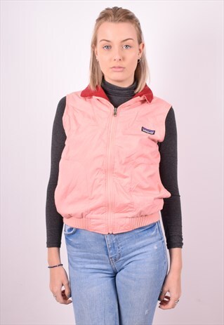 PATAGONIA WOMENS VINTAGE REVERSIBLE GILET SMALL PINK 90S
