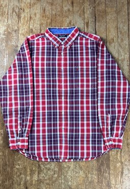 Nautica Red Checked Long Sleeved Shirt 