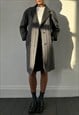 Vintage Wool Coat Marina Rinaldi Max Mara Unlined Grey S 