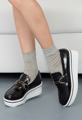 METALLIC BLING BLING SOCKS - SILVER