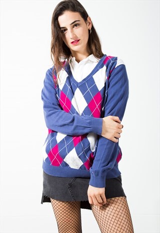 ON SALE VINTAGE 80S TOMMY HILFIGER KNITWEAR JUMPER /S0562