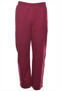 Vintage Hanes Maroon Straight-Fit Sweatpants - W28