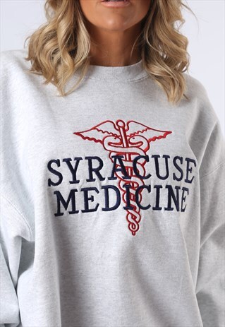 SWEATSHIRT JUMPER OVERSIZED SYRACUSE MEDICINE UK 20 LOGO D1F