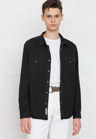 VINTAGE BLACK LEE LONG SLEEVE SHIRT