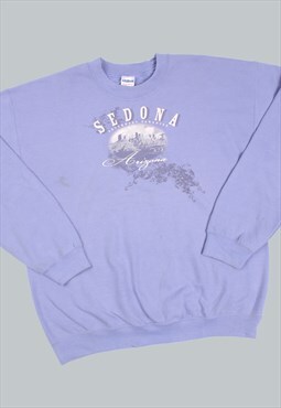 Vintage 90's Sweatshirt Purple Arizona Jumper XLarge