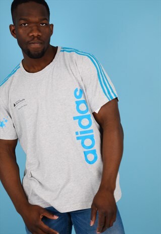 VINTAGE ADIDAS T-SHIRT IN GREY NT39B