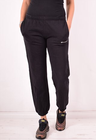 CHAMPION WOMENS VINTAGE TRACKSUIT TROUSERS XL BLACK 90S