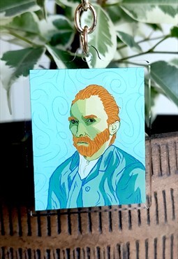 Van Gogh Portrait Painting Art - Acrylic Keychain Keyrin
