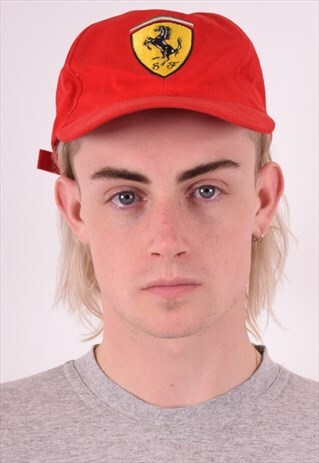 FERRARI MENS VINTAGE CAP ONE SIZE RED 90S