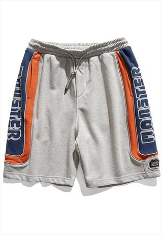 SIDE CONTRAST PRINT CASUAL SHORTS