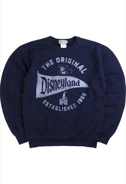 Vintage  Disney Sweatshirt Disneyland Crewneck Navy Blue