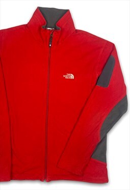 North Face TKA 100 Pocket Red Fleece Jumper (M)