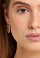 WOMEN'S DANGLE HOOP EARRINGS WITH REMOVABLE CHARMS - GOLD