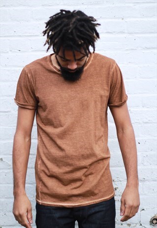 SALE - COPPER RUST CURVE HEM TEE