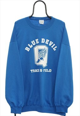 Vintage NCAA Blue Devils Graphic Blue Sweatshirt Womens