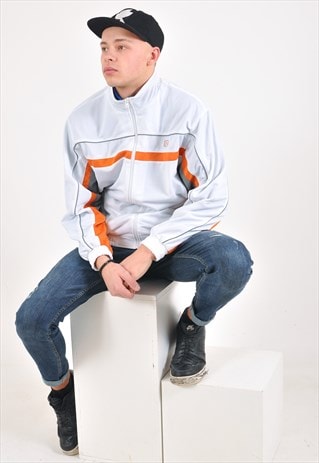 VINTAGE TRACK JACKET IN WHITE