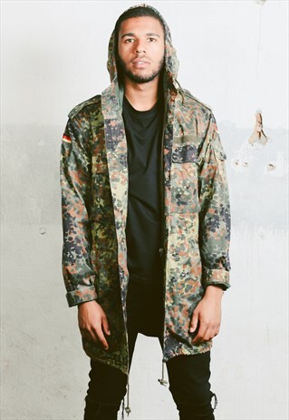 VINTAGE GERMAN CAMOUFLAGE PARKA COAT