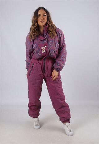 VINTAGE FULL SKI SUIT SNOW SPORTS TALL LENGTH UK 12 M (K2J)