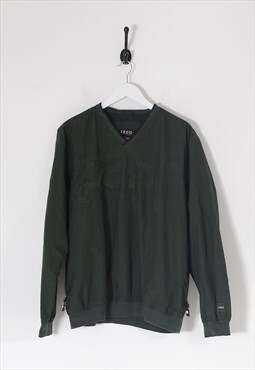 Vintage IZOD Dark Green V-Neck Pullover Windbreaker Jackets