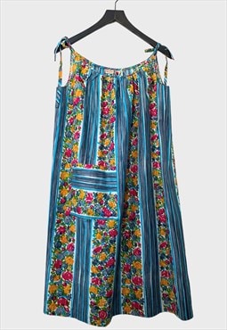 50's  V Ennings Ladies Vintage Cotton Floral Smock Dress