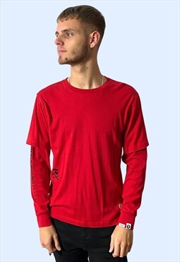 A Bathing Ape Red Long Sleeved T-Shirt