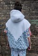 COW FLEECE GILET HANDMADE REVERSIBLE ANIMAL PRINT JACKET