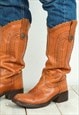 ASK Handcrafted Boots Western Cowboy Pullons Women 37 Shoes