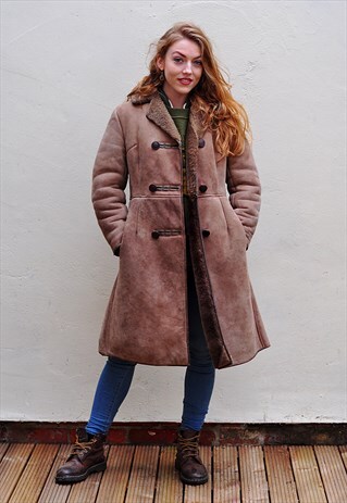 VINTAGE 1970'S NURSEYS SHEEPSKIN SHEARLING COAT