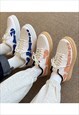 BONE PATCH SNEAKERS SKELETON TRAINERS IN  WHITE BLUE