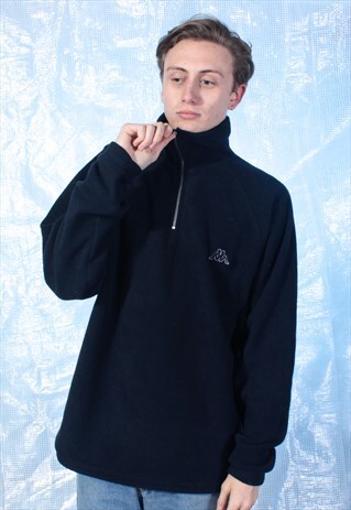 VINTAGE KAPPA NAVY FLEECE JUMPER