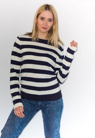 VINTAGE 90'S HILFIGER STRIPED SWEATSHIRT