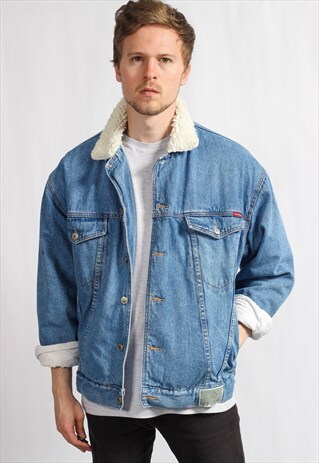 VINTAGE FLEECED LINED DENIM JACKET