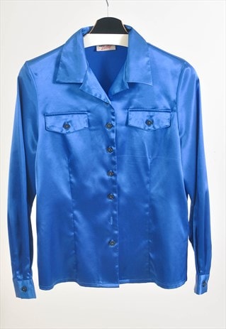 VINTAGE 90S BLOUSE IN BLUE