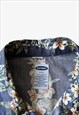 VINTAGE Y2K MEN'S OLD NAVY PALM TREE & FLORAL SHIRT