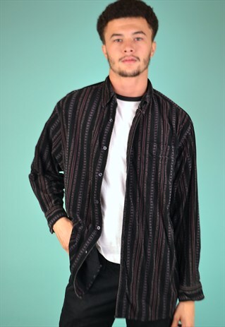 VINTAGE 90'S STRIPED CORDUROY SHIRT