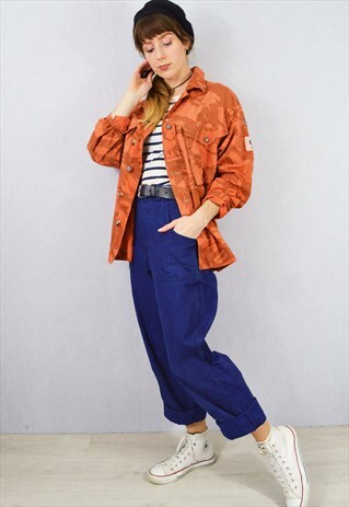 VINTAGE ORANGE CAMO SHIRT JACKET