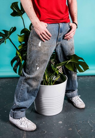 VINTAGE BLUE LEVI'S 501 PAINT JEANS
