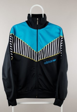 VINTAGE ADIDAS ORIGINALS JACKET 90S TRACK WINDBREAKER BLUE