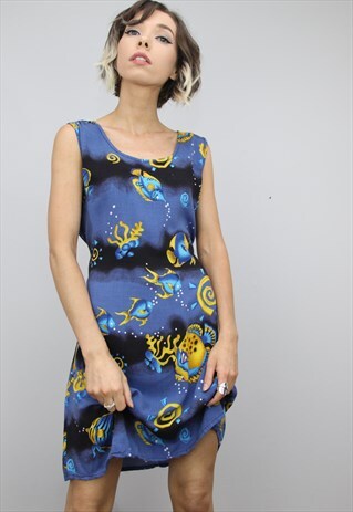 VINTAGE 90S PATTERNED SUMMER DRESS