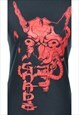 VINTAGE BLACK & RED PRINTED T-SHIRT - S