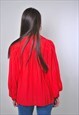 VINTAGE RED ANORAK EVENING FRANCE BLOUSE 