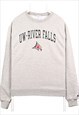 Vintage 90's Champion Sweatshirt River Falls Crewneck Grey