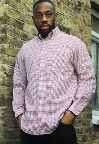 VINTAGE / 90'S / TOMMY HILFIGER / RED SHIRT