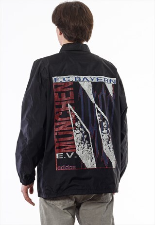 VINTAGE ADIDAS ORIGINALS BAYERN TRACKSUIT COACH 90S BLACK